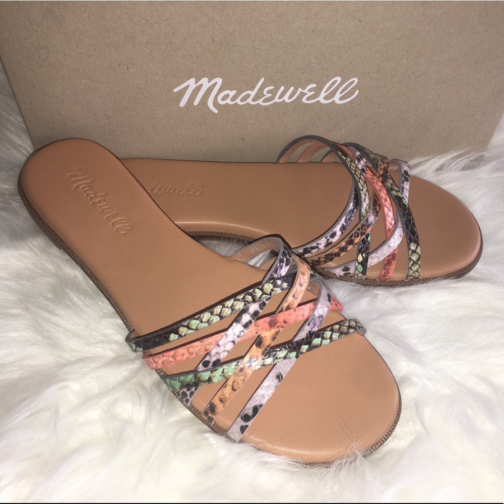 Madewell Snakeprint Leather Sandal